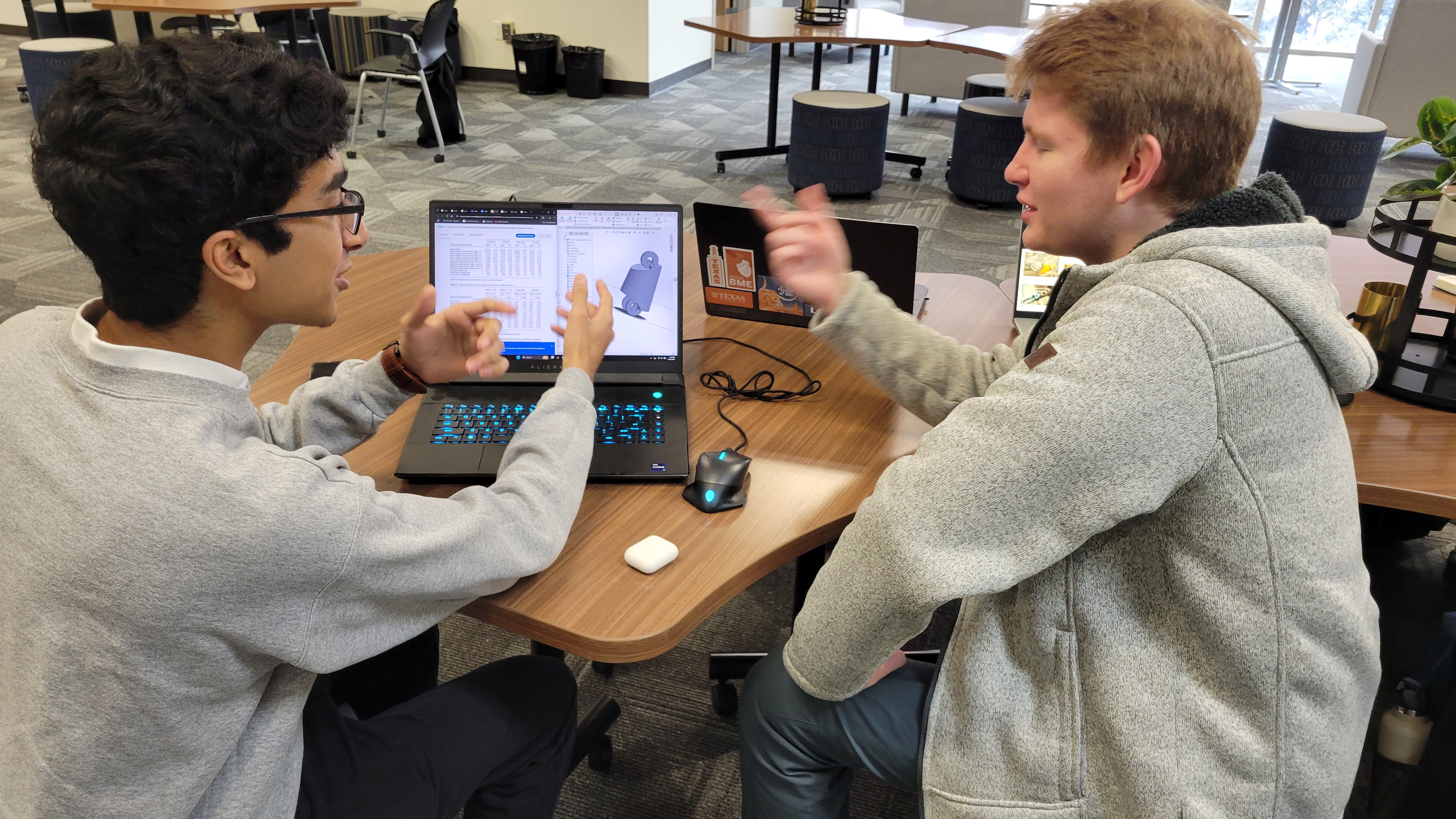 Two students talking