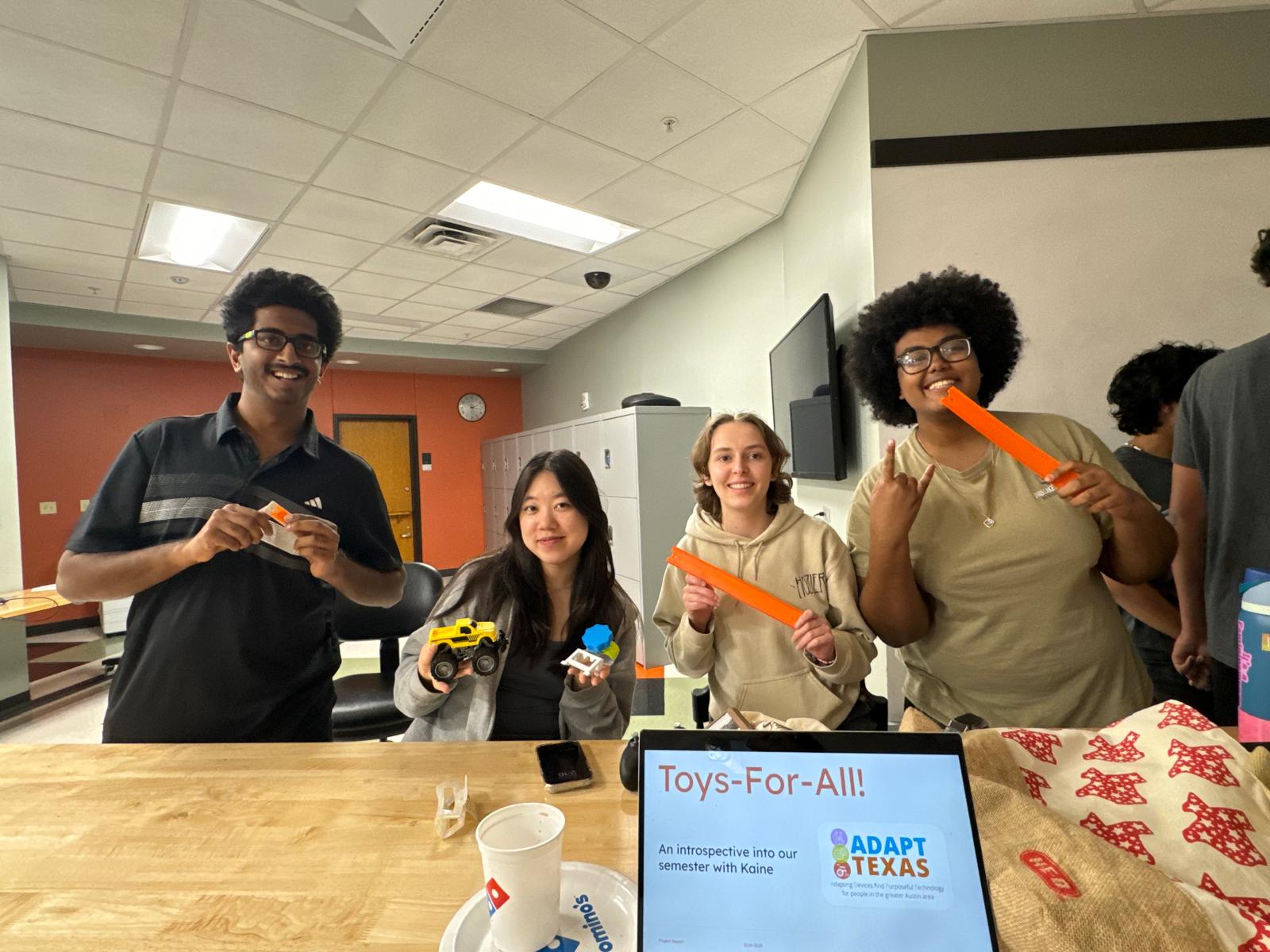 ADAPT Texas design team in the workshop